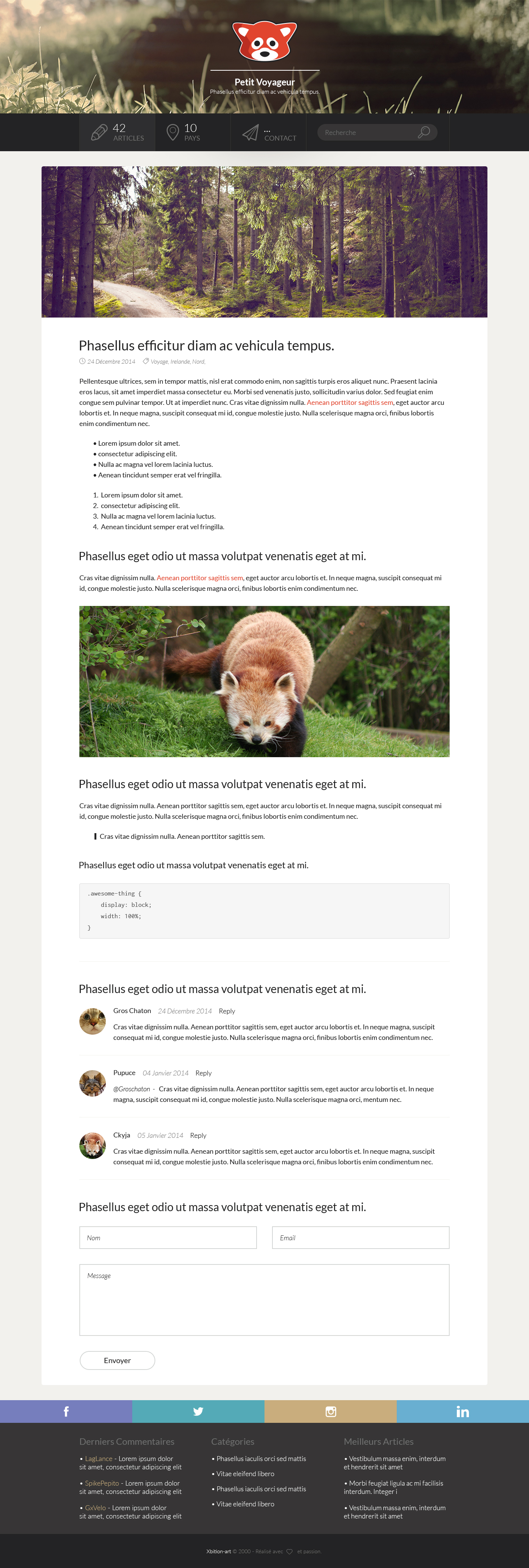 Petit Voyageur Article